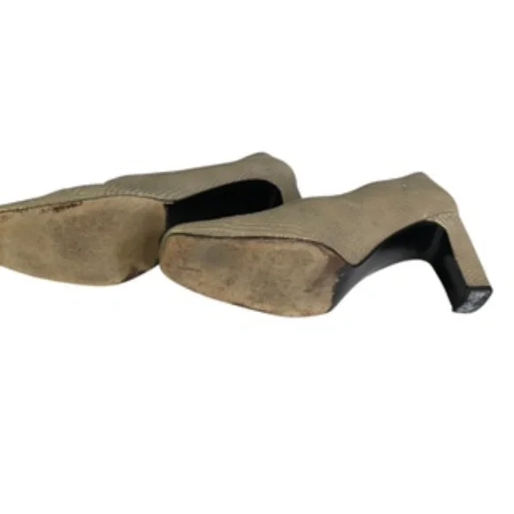 Stuart Weitzman 3" Snake Print Leather Tan Heel Pumps Size 7.5 B - Picture 5 of 9